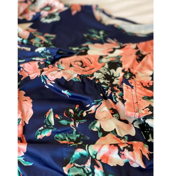 Women’s Plus Long Sleeve Floral High-Waisted Maxi Dress (XXL) NWT - Picture 7 of 10